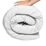 MICAMAMELLAMA Colchón de Espuma Multifuncional | 130 x 180 x 10 cm | Colchoneta de Alta Densidad con Funda | Ideal para Camping y Camperizaciones | Firmeza Media
