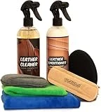 GxDetail Pack Cuidado Cuero - Kit Limpieza e Hidratación para Cuero Coche Gx Detail - Kit Con Accesorios y Limpiador de Asientos de Cuero - Limpia Asientos Tapicerias Piel y Cuero de Coche...