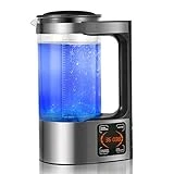 Aomdom Generador de Agua de Hidrógeno, 2L Ionizadora de Agua Alcalina de Gran Capacidad Agua Hidrogenada Maquina con Función de Termostato y Pantalla Táctil LED para Uso Familiar