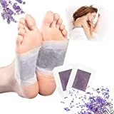 Parches Detox Pies Para Aliviar el dolor de Cabeza y el Estrés del Sueño, Sliminazer Parches, Detox Foot Patch de Jengibre, Cuidado Rápido de los Pies Para Eliminar las Impurezas, 20 Piezas