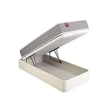 PIKOLIN Pack Colchón Troas de Muelles Ensacados 90x190 + Canapé con Base Abatible Color Blanco y Almohada de Fibra, Incluye Subida a Domicilio, Montaje y Retirada de Usado