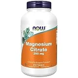 Now Foods, Magnesium Citrate (Citrato de Magnesio), 200mg, 250 Comprimidos veganos, Probado en Laboratorio, Minerales, Sin Gluten, Sin Soja, Vegetariano