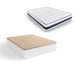 HOGAR24 ES | Pack de Canapé Abatible Gran Capacidad + Colchón Viscoelástico MultiCare Class 20 | Canapé Color Blanco | Medidas: 105x190 cm