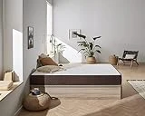 DESCANSIN Pack Colchón + Canapé abatible de Madera – Cama matrimonial con canapé de 28cm de Alto (150x200, Beis)