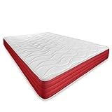 DUÉRMETE ONLINE - Colchón Viscoelástico Lite Reversible | Firme y Confortable | Muy Transpirable | Cara Invierno/Verano, Blanco, 135x190
