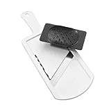 Fackelmann Mandolina de Cocina Profesional, Cortador de Verduras y Patatas con Grosor Ajustable 1-6 mm, con Protector de Dedos, Cuchilla muy afilada de Acero Inoxidable, Color Blanco, 32x12 cm, 1 ud