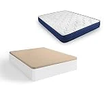 HOGAR24 ES | Pack de Canapé Abatible Gran Capacidad + Colchón Viscoelástico Relax Edition 18 | Canapé Color Blanco | Medidas: 135x190 cm