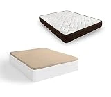 HOGAR24 ES | Pack de Canapé Abatible Gran Capacidad + Colchón Viscoelástico Dream Flex 18 | Canapé Color Blanco | Medidas: 135x190 cm