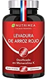 Levadura Roja de Arroz Coenzima Q10 Baja Tu Colesterol Monacolina K CoQ10 Dosis Concentrada Arroz Rojo Puro Monascus Purpureus 90 Cápsulas Vegano
