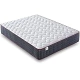 NATURELITS Colchones 135x190 Dual Invierno/Verano Enrollado. Hipoalergénico, Antiácaros y Transpirable. Tejido Aeromax 3X. Firmeza Media. Color Gris. Modelo Moon Altura 26 cm