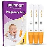 Premom 3 Test de Embarazo de Alta Sensibilidad: Prueba de Embarazo Test Rápido de hCG de Orina con App Inteligente Premom丨Tira Reactiva de Embarazo