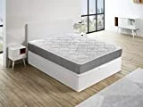 ROYAL SLEEP Colchón de muelles ensacados y viscocarbono con Hilo biocerámico, Confort Alto, firmeza Media-Alta 135x190, Ceramic Pocket