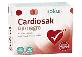 Sakai - Cardiosak Ajo Negro - Regula la función cardiovascular - Triglicéridos - Tensión arterial - Colesterol - ABG10+, Bioflavonoides, Vitamina E y Ácido Fólico - Sin olor - Sin sabor