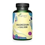 Magnesio + Potasio Vegavero | 180 Cápsulas | SIN ADITIVOS | Citrato de Magnesio | Analizado en Laboratorio | Electrolitos & Sales Minerales | Vegano