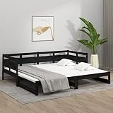 Tidyard Estructura de Cama Sofá Cama Extraíble Sin Colchones - Diván Cama para Dormitorio Salón,Madera Maciza de Pino 2X(90x190) cm 2#