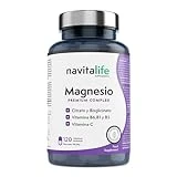 Citrato de Magnesio con Bisglicinato de magnesio y Vitamina C, B6, B1, B5. Hecho 100% en España. Reduce Cansancio y Fatiga rápidamente. Alivia el dolor articular y muscular. Tratamiento para 2 meses.