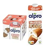 Alpro Bebida Vegetal de Almendras sin azucar 6x1L