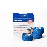 Detectaplast Tirita inteligente impermeable, tirita autoadhesiva para heridas y esguinces, rollo de esparadrapo estéril para manipulación de alimentos, 2,5 cm x 4,5 m, 3uds.