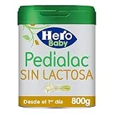 Hero Baby Pedialac Sin Lactosa, Leche en polvo, alimento destinado a lactantes con intolerancia a la lactosa, desde el primer día, 800g