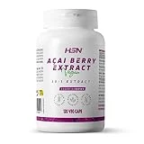Acai Berry de HSN | 120 Capsulas Vegetales equivalencia 10000 mg Fruto de Acai por Dosis Diaria Extracto Bayas de Euterpe Oleracea 10x Veces Más Concentrado | No-GMO, Vegano, Sin Gluten