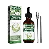 FINEVERNEK Aceite Esencial Romero Cabello, Aceite de Romero para el Crecimiento del Cabello, Aceite Romero Pelo 100% Puro y Natural para Cuidado de la piel, Aceite para Crecimiento del Cabello-60ml
