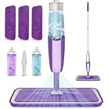 Mopa Fregona con Pulverizador, MEXERRIS Mopas de Limpieza Suelos con 2 Botellas Recargables Spray Mop Fregona Microfibra para el Hogar, Cocina, Industrial, Azulejos, Madera Dura, Madera, Laminados