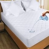 Various-Protector De Colchón Acolchado Impermeable 150 x 190/200 x 30cm,Cubrecolchón,Funda de Colchón Microfibra Relleno Poliester 190 gsm, Elástico En Todo El Contorno,Transpirable,Absorbente