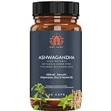 Ashwagandha Muy Alta Potencia, Adaptógeno y Nootropico con KSM-66 + Sensoril (15-20% Withanolidos), Sueño Profundo, Bienestar, Energía, Concentración, 2 Meses, Combinacion de 2 Ashwagandhas Potentes