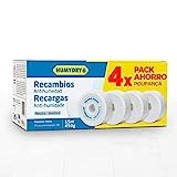 HUMYDRY - Set de 4 Tabletas Antihumedad - Recambio Universal para Deshumificadores - Ideal para Absorber la Humedad de Armarios, Baños y Habitaciones - 450