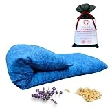 Saco Semillas Microondas Cervical Térmico de Trigo y Lavanda - 100% algodón - 47x15cm – Bolsa Cojín con Aroma Calor y Frío Multiusos Saquito Pies Calienta Camas y Lumbar – Saco Térmico Semillas