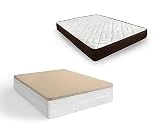 HOGAR24 ES | Pack de Canapé Abatible Gran Capacidad + Colchón Viscoelástico Dream Flex 18 | Canapé Color Ártico | Medidas: 150x190 cm