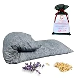 Saco Semillas Microondas Cervical Térmico de Trigo y Lavada - 100% algodón - 47x15cm – Bolsa Cojín con Aroma Calor y Frío Multiusos Saquito Pies Calienta Camas y Lumbar – Saco Térmico Semillas