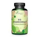 Hipérico 500 mg Vegavero | Alivia el Estrés y la Ansiedad | 100% Orgánico | Con Pasiflora & Hipericina | Sin Aditivos | Hierba de San Juan | 90 Cápsulas | Vegano