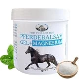 Crema con Magnesio para el Alivio de Dolores Musculares y Articulaciones - Balsamo de Caballo para la Espalda- Con Aceites Esenciales Naturales Ideales para usar en los masajes