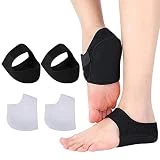 Taloneras Ajustable,2 pcs Taloneras Fascitis Plantar y 2 pcs Taloneras Silicona, Taloneras Espolon Calcaneo,Talonera Ajustables Taloneras Para Zapatos para el Alivio Fascitis Plantar (41-45) Rosa