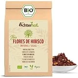 Flores de hibisco orgánicas enteras secas 1000g | sabor ligeramente ácido-afrutado | en calidad orgánica | té de hibisco dulce-aromático | ideal para ensaladas, postres, joguhrts | vom Achterhof