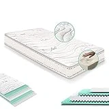 Colchón individual ortopédico de memoria antibacteriana | Revestimiento 3D Air de fibra hipoalergénica y antiácaros | 7 zonas diferenciadas termosensibles a la forma del cuerpo (80 x 170)