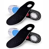 Ruikdly Plantillas Ortopédicas 2 pares Plantillas fascitis plantar Plantillas gel Hombre Trabajo para Fascitis Plantar, Dolor de Talón, Pronación, Pies Planos Plantillas Trabajo para Hombres Señoras