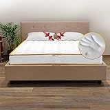 Colchón ortopédico de 22 cm de altura con memoria de 4 cm + cojines promoo, tejido resistente acolchado hipoalergénico y antiácaros. Colchón adecuado para cada sombrilla, doble 160 x 190 cm