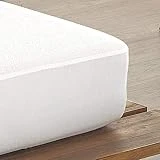 Todocama - Protector de colchón, de Rizo, Ajustable, 100% Impermeable con Tratamiento antiácaros, Fabricado con algodón biorgánico. (Cama 150 x 190/200 cm)