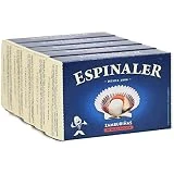 Zamburiñas en salsa de vieira Espinaler - Pack de 5 latas de zamburiñas - Conservas Gourmet de zamburiñas en salsa gallega - Zamburiñas en conserva para tu aperitivo o para cocinar