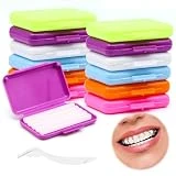 Scettar 60 Tiras/12 Cajas Cera Dental Para Ortodoncia, 6 Sabores Ortodoncia Brackets Para Aparatos Ortopédicos, Cera Ortodoncia, Cera Dental Para Aliviar y el Dolor Cera Bucal