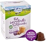 Central Lechera Asturiana Cápsulas de Café con Leche sin Lactosa, 4 x 16 cápsulas