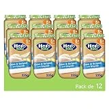 Hero Baby - Tarritos de Crema de Bechamel con Lenguado, Alimento Infantil para Bebés a Partir de los 8 Meses, 100% Ingredientes Naturales, Sin Aceite de Palma, Almidón, ni Sal Añadida - 12 x 235 g