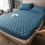 JIANINGHOME Sábana bajera ajustable de 48 x 74 cm, protectores de colchón acolchados, tamaño doble, extra profundo, ultrasuave, transpirable, con falda elástica (doble)