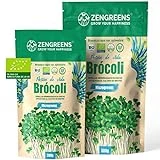 ZenGreens - Semillas de brócoli ecológico - Elija entre 10g, 200g y 500g - brotes de cime di rapa - germinación de más del 97% - Microgreens