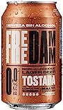 Free Damm Cerveza Sin Alcohol con Matices de Maltas Tostadas, 24 Latas x 33cl