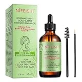 Aceite de Romero Para el Cabello, Natural Rosemary Oil Hair Growth, Reparar el Cabello Seco y Dañado, Estimular el Crecimiento del Cabello y Nutrir el Cabello y la Piel, 60 ml