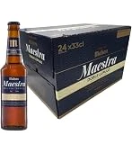 Mahou Maestra Doble Lúpulo - Cerveza Lager Tostada, Volumen 7,5% Alcohol - 1 caja con 24 botellas (total 7920 ml)