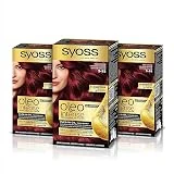 Syoss Oleo Intense - Tinte 5-92 Rojo Intenso – Coloración permanente Sin Amoníaco – Cobertura profesional de canas – Resultados de peluquería (Pack De 3)